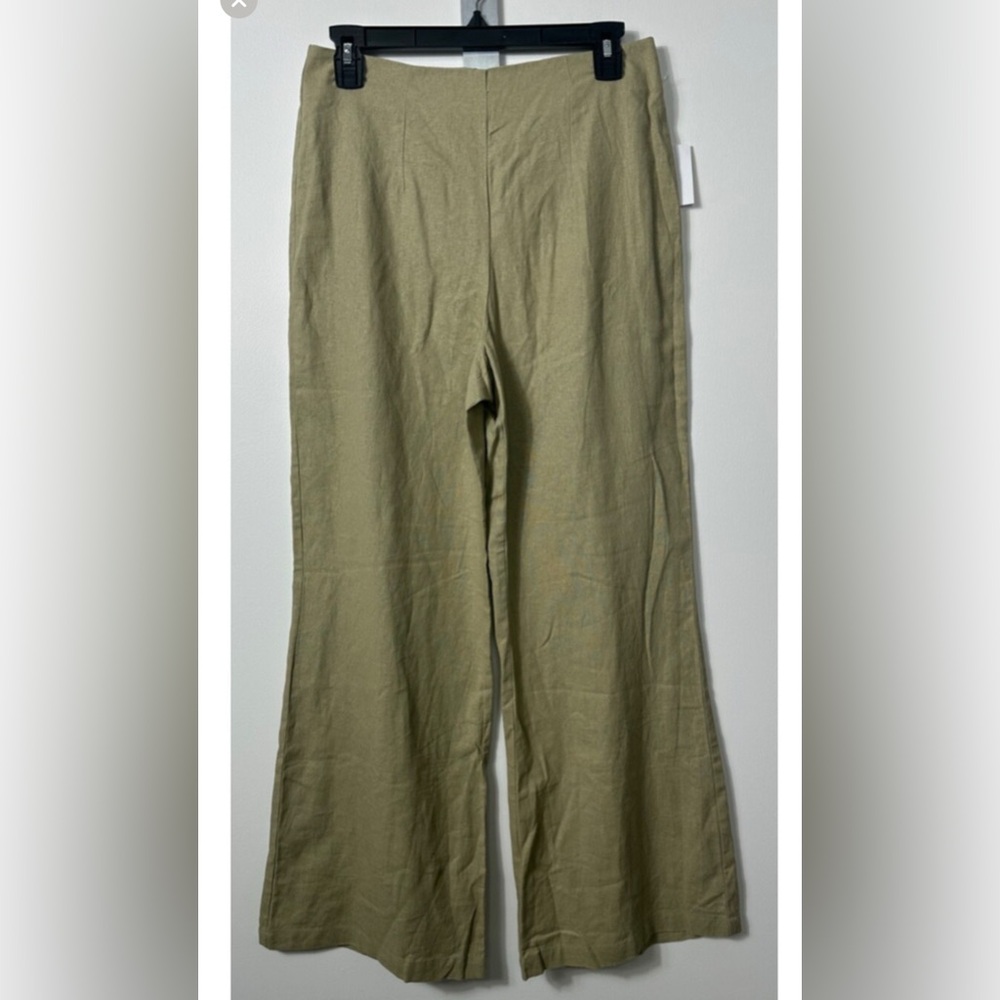 Avec Les Filles Tan Wide Leg Pants